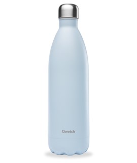 Qwetch Bouteille isotherme inox pastel bleu 1000ml - 10251